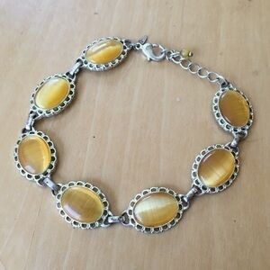 Avon Yellow and Silver Bracelet